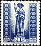 Spain 1943 Jubilee Year 20 CTS Blue Edifil 961